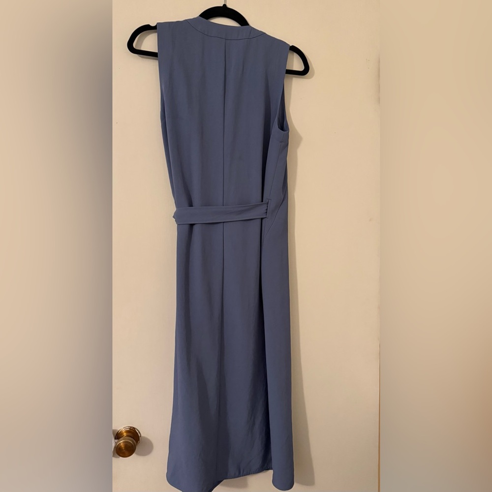 Everlane Dusty Blue Wrap Midi Dress - Picture 2 of 3